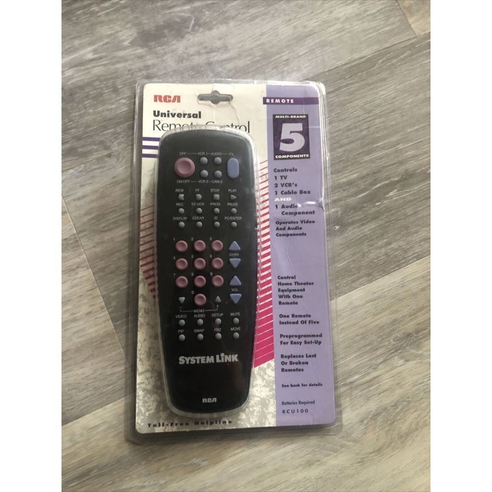 UNIVERSAL RCA REMOTE CONTROL RCU 100 Multi Brand Use Sealed / 5 Component